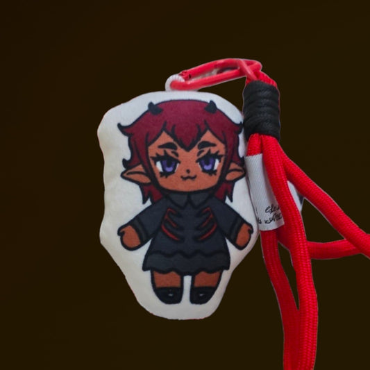 Globie soft squeaker keychain with red keychain rope